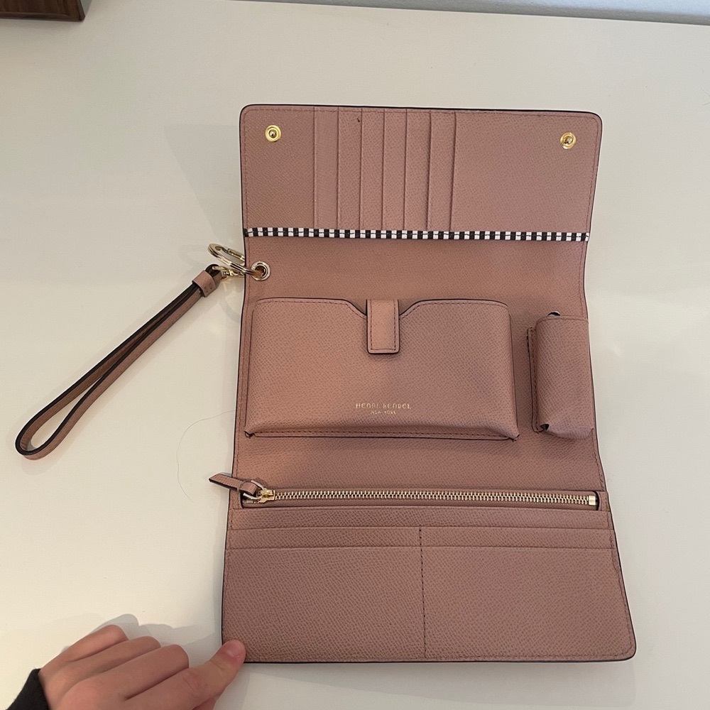 Henri Bendel Wristlet Wallet (mauve pink color)
